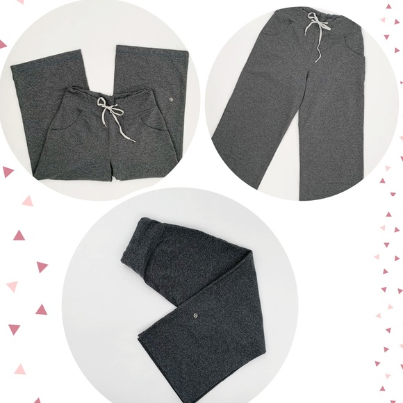 Lululemon Grey Wide Leg Women's Capris - Sz 6 - Picture 1 of 7